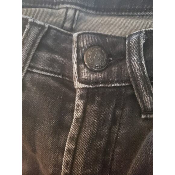 R13 Jenny Midrise Jeans Double Shredded Hem In Orion Black Sz 26 R13W0108-127 (B - Picture 4 of 9